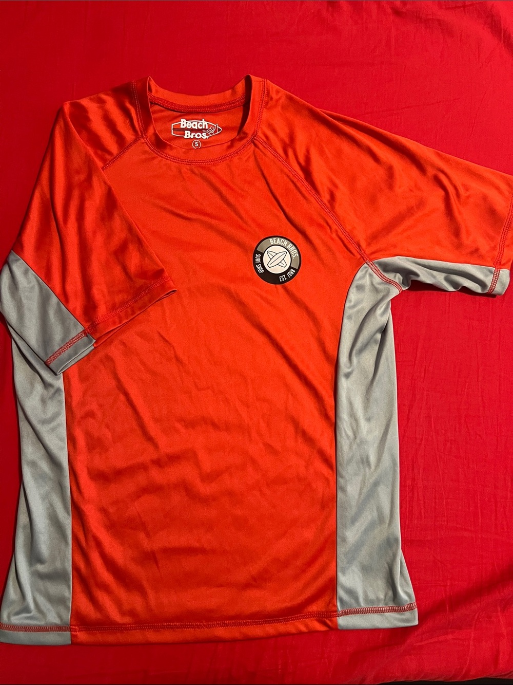 Beach Bros Red & Gray Short-Sleeve Athletic Tee